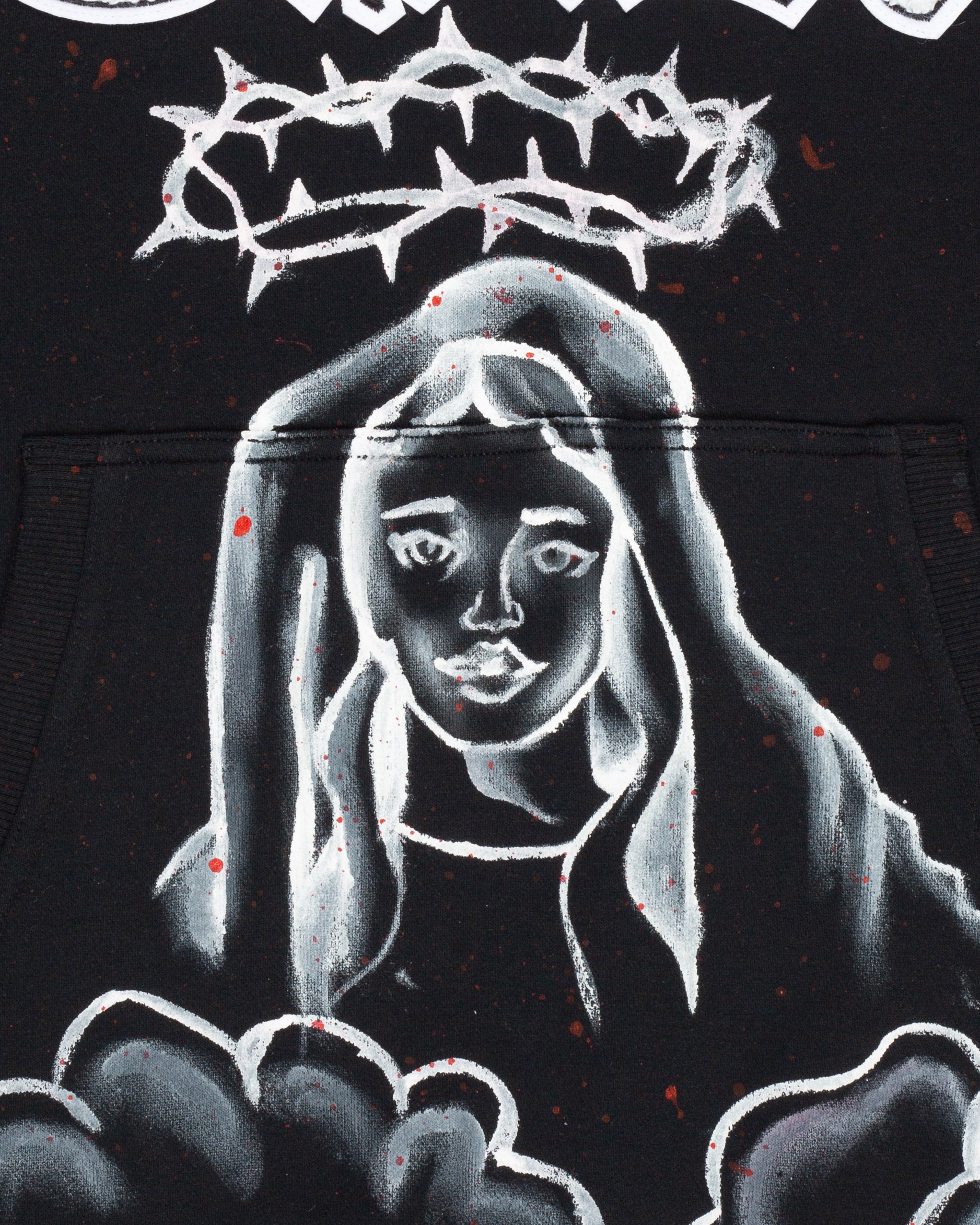 CIR Hoodie with Hand Painted Mary (1 of 1)