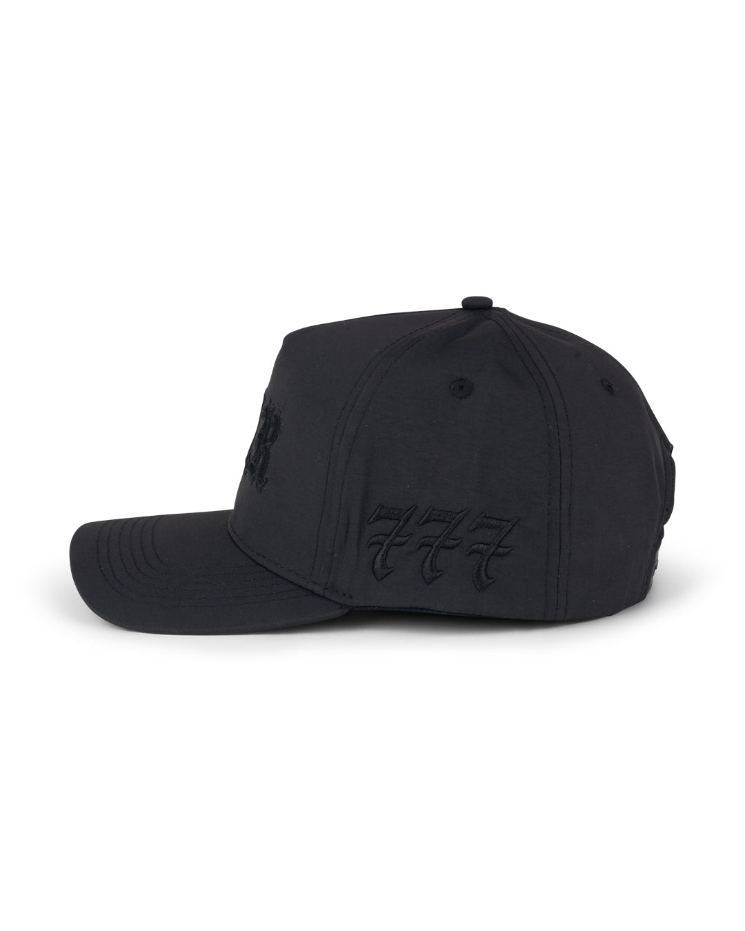 CIR Black 5 Panel Nylon Cap