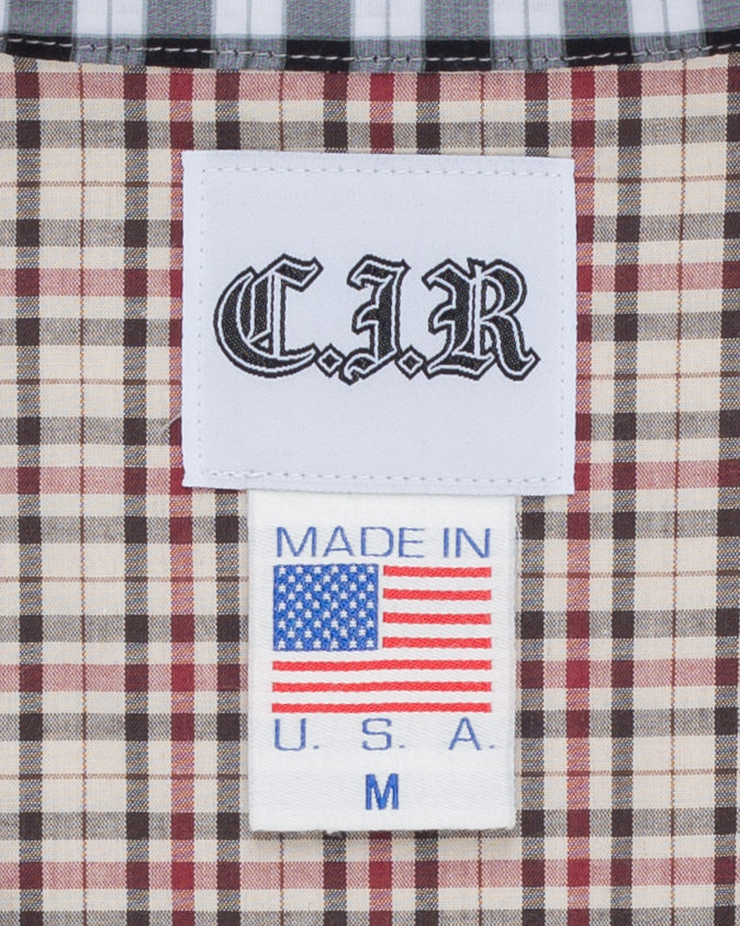 CIR Red Patchwork Button-up Shirt